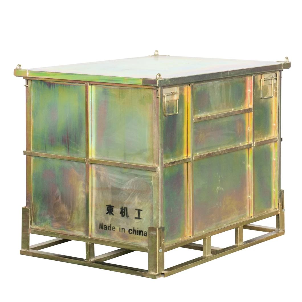 Dust-Proof Stackable Metal Crate for Warehousing